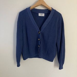 chunky acid wash cropped boxy cardigan s petite